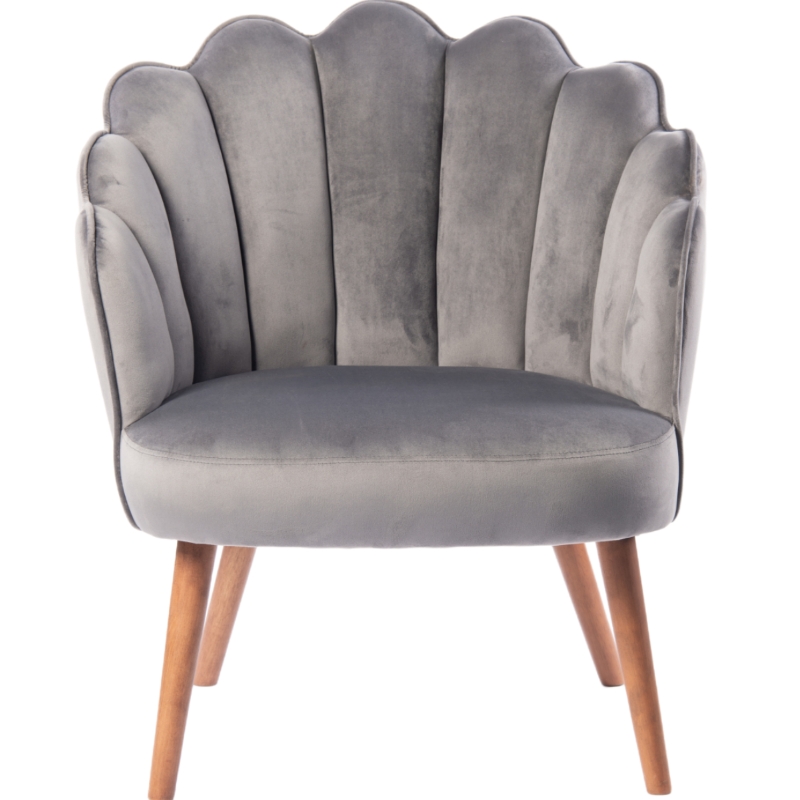 European modern velvet fabric wooden leisure chair furniture chair