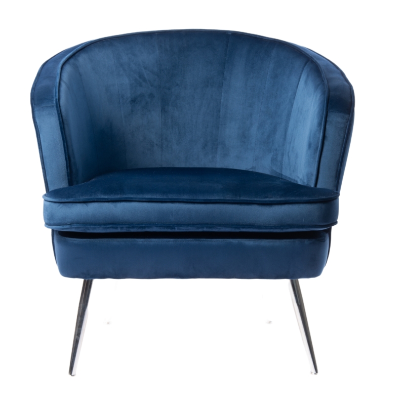 Modern Light luxury single person sofa single chair with metal leg Nordic leisure chair velvet minimalist chair