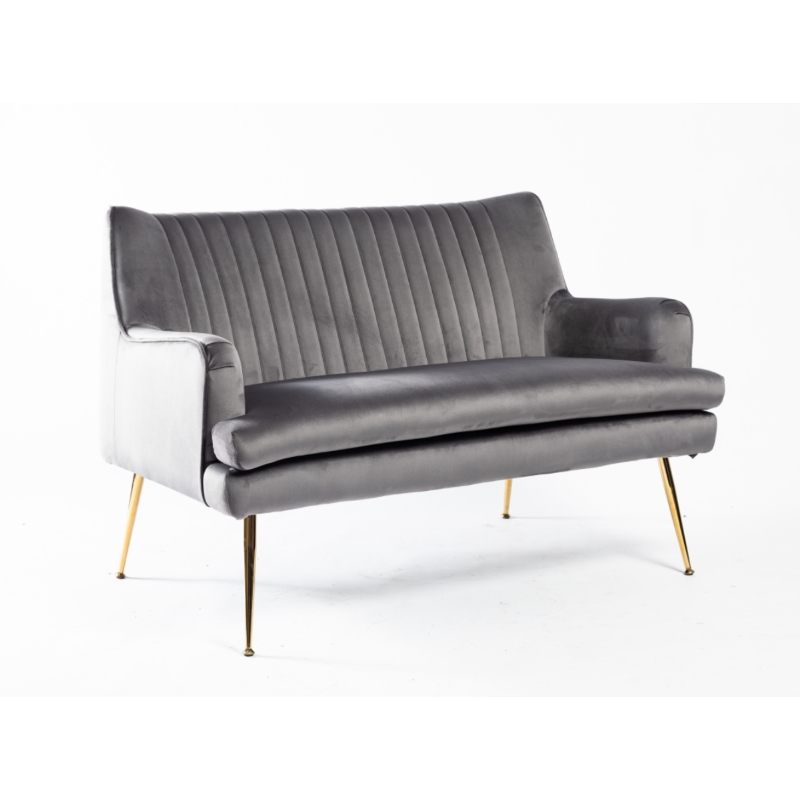 New design velvet 2 seater upholstered leisure chair for living room
