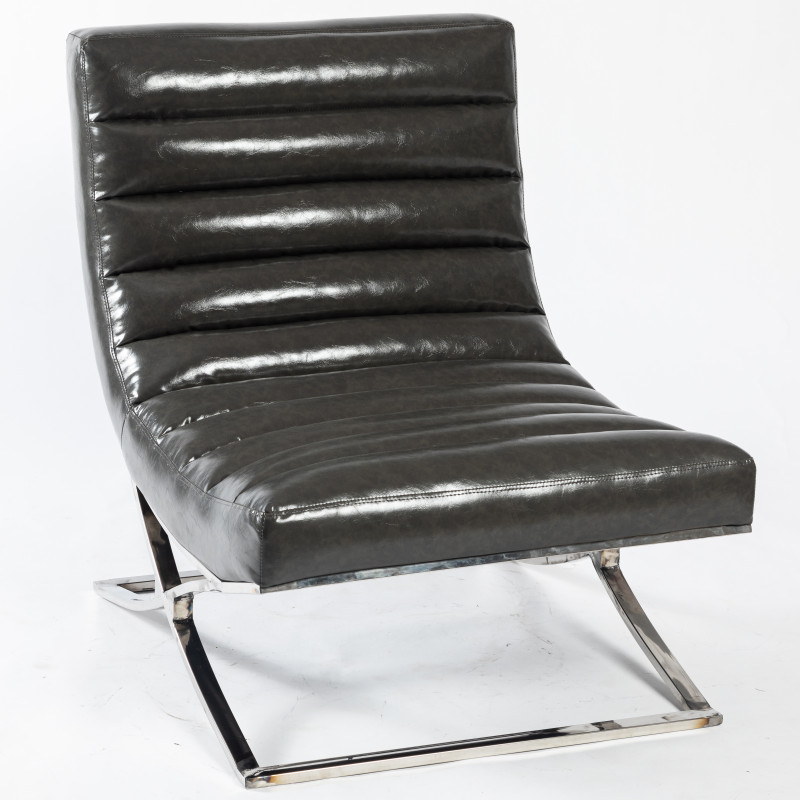 Home furniture leather chair modern lounge sofa chair and ottoman