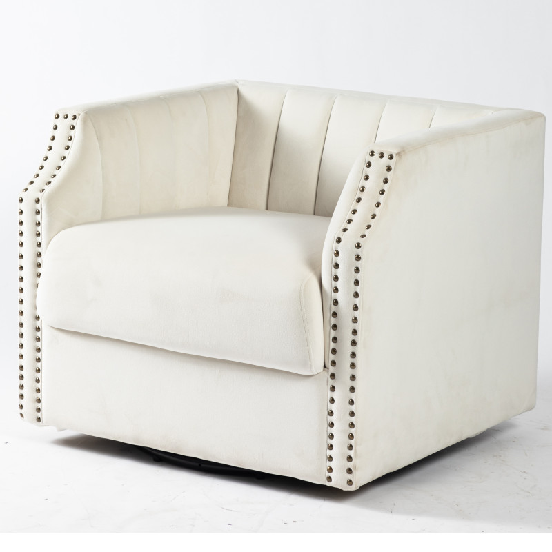 Modern upholstered accent contemporary lounge chair furniture swivel barrel chair