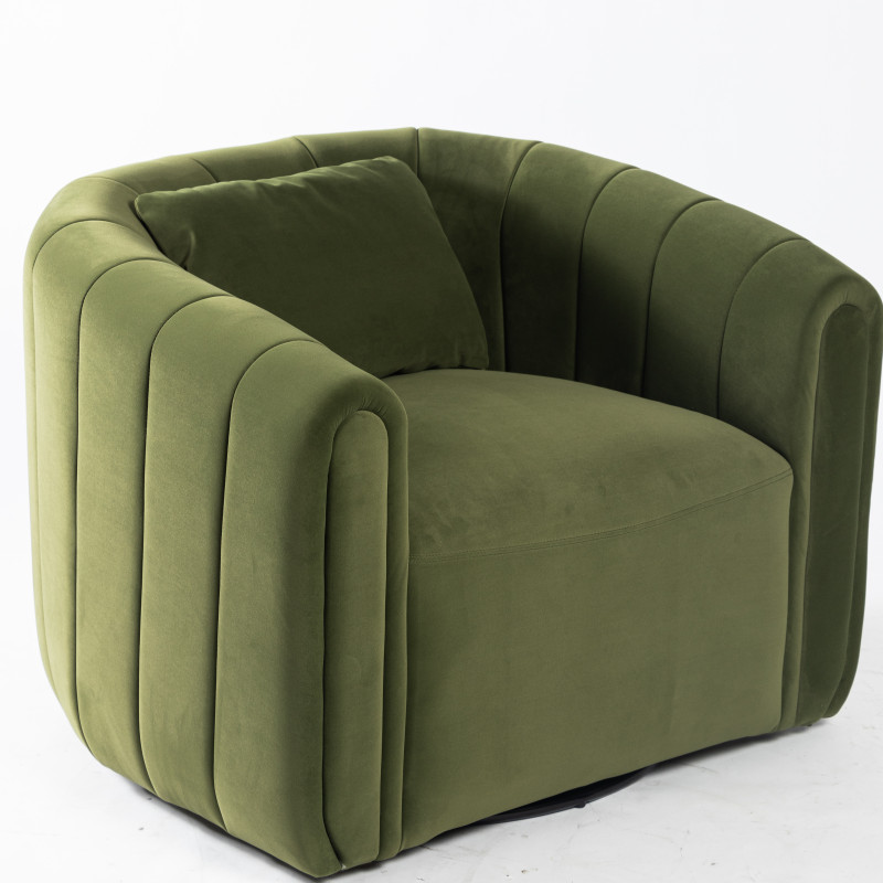 Contemporary luxury living room chair green fabric vintage accent chair sale