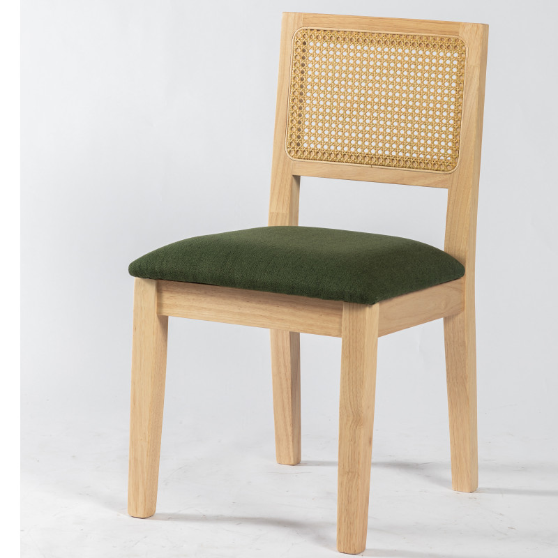 New design rattan dining chair modern wood restaurant rattan lounge chair