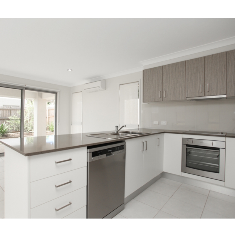 Custom made flat door panel PVC thermofoil MDF kitchen cabinet design
