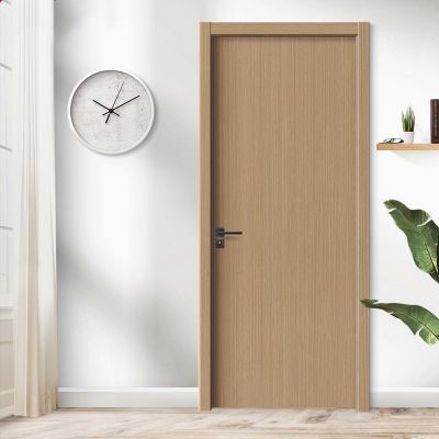 Factory wholesale MDF oak laminate door bedroom door and good quality lock